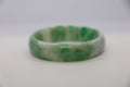 Jade Bangle - Natural Snow Green